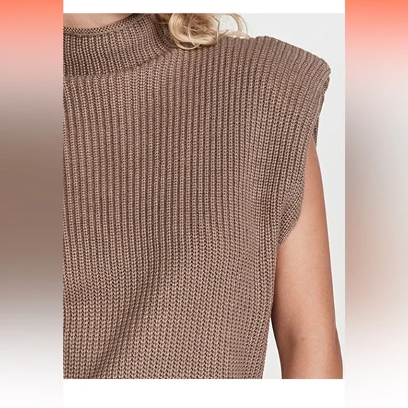 Himosyber size small taupe sweater vest - Picture 2 of 8